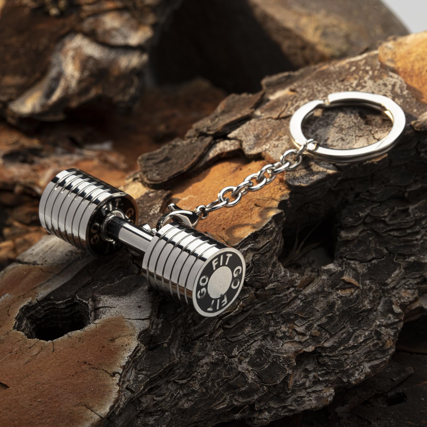 Regalo Hombre Colgante Mancuerna Acero Cadena Acero Inoxidable para Hombres