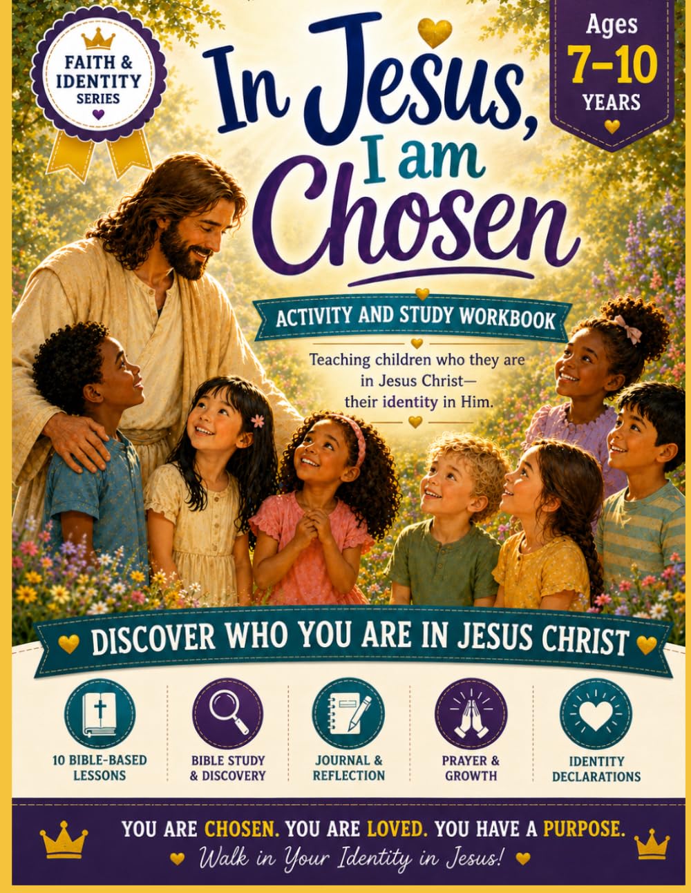 IN JESUS, I AM CHOSEN ACTIVITY AND STUDY WORKBOOK: 7-10 YEARS.