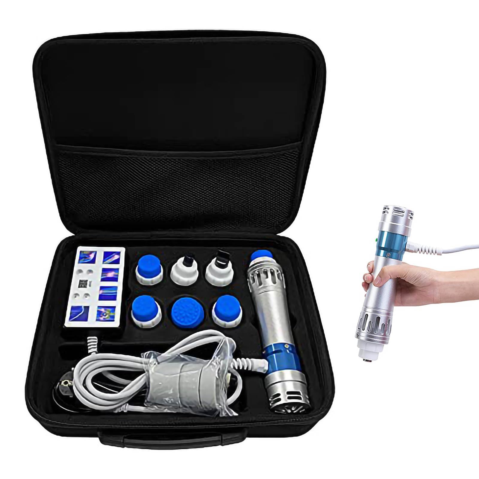 Apparecchio portatile per terapia ad onde d'urto - Dispositivo per terapia ad onde d'urto elettromagnetiche, per il sollievo dal dolore e il rilassamento muscolare,Natural