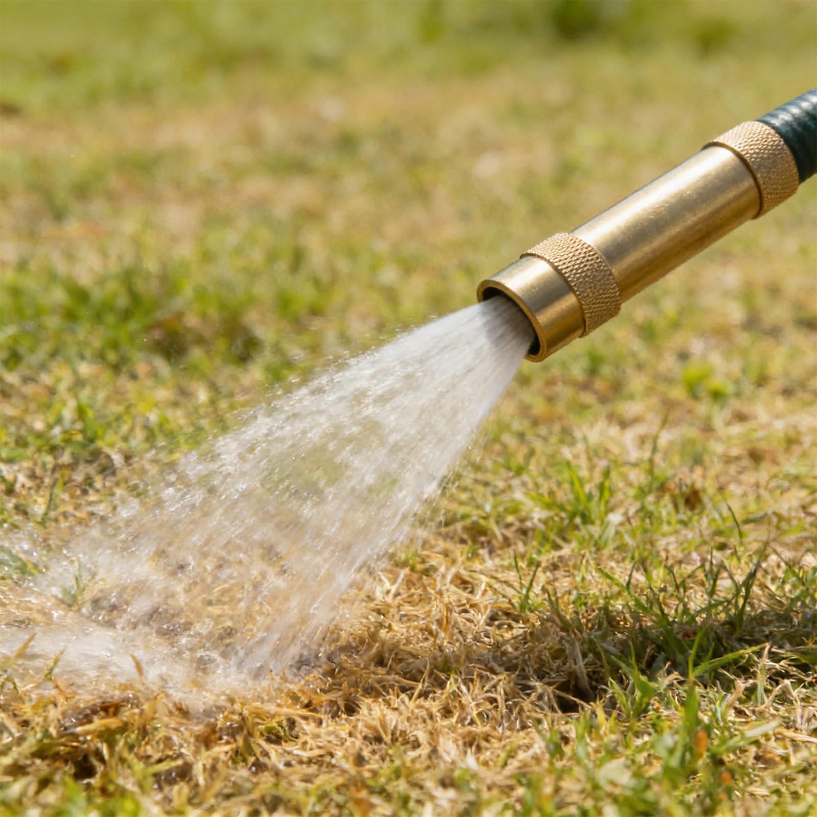 Ugello per tubo flessibile in ottone, controllo regolabile, ugello spray in ottone, spruzzatore da giardino per giardinaggio e pulizia per prati da giardino, irrigazione e spray efficienti