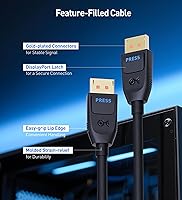 Vista 7 de Cable Matters [Certificado VESA] Cable DisplayPort 2.1 de 80Gbps - 3.3 pies / 1m, Cable DP80 con 16K 60Hz, 8K 240Hz, 4K 240Hz, FreeSync, G-SYNC