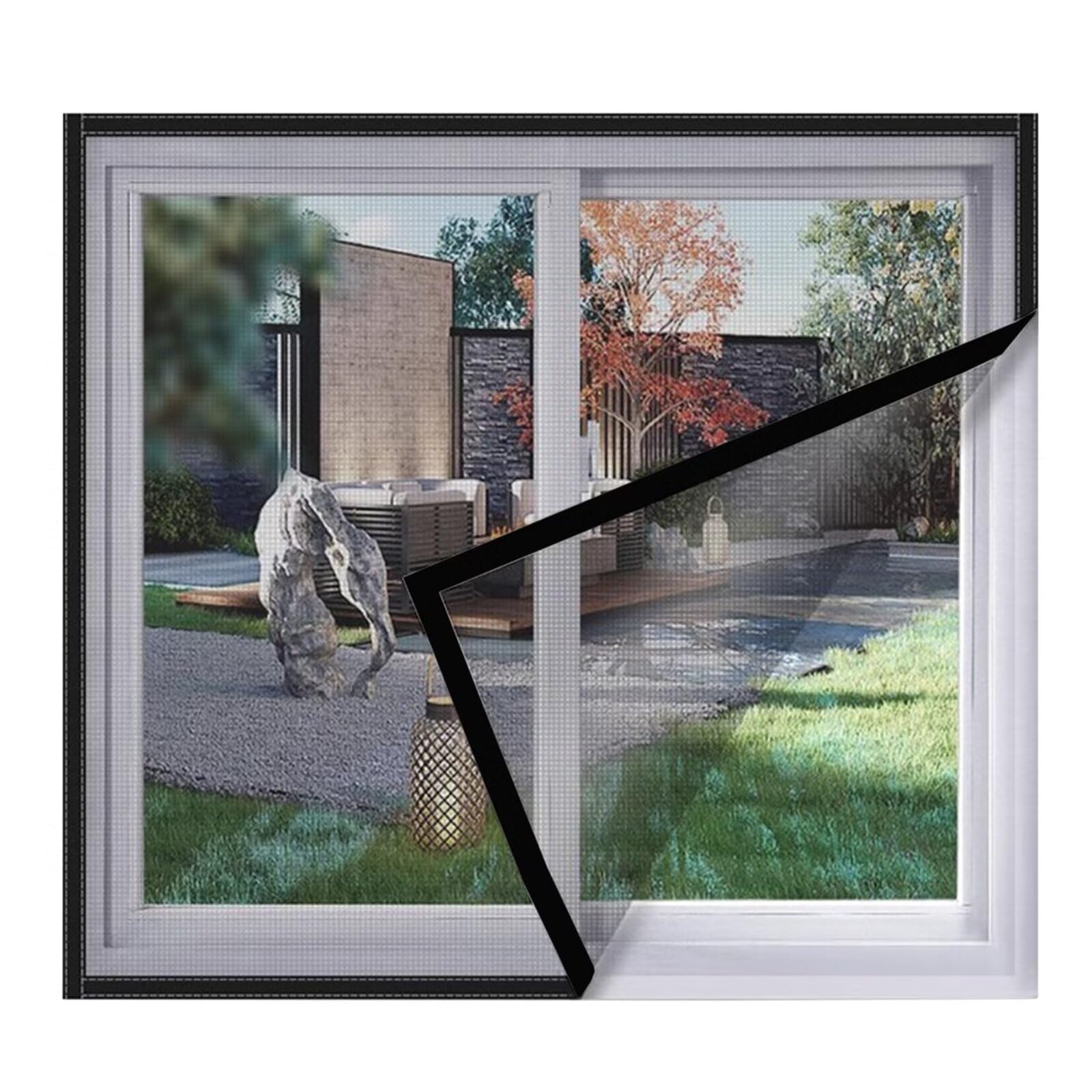 Moustiquaire pour fenêtres noir 60x155cm pour aérer vos nuits d'été