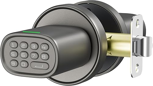 Miniatura 10 de Cerradura de puerta de entrada sin llave, cerradura de puerta de huellas dactilares con teclado pomo de puerta biométrico, bloqueo automático para