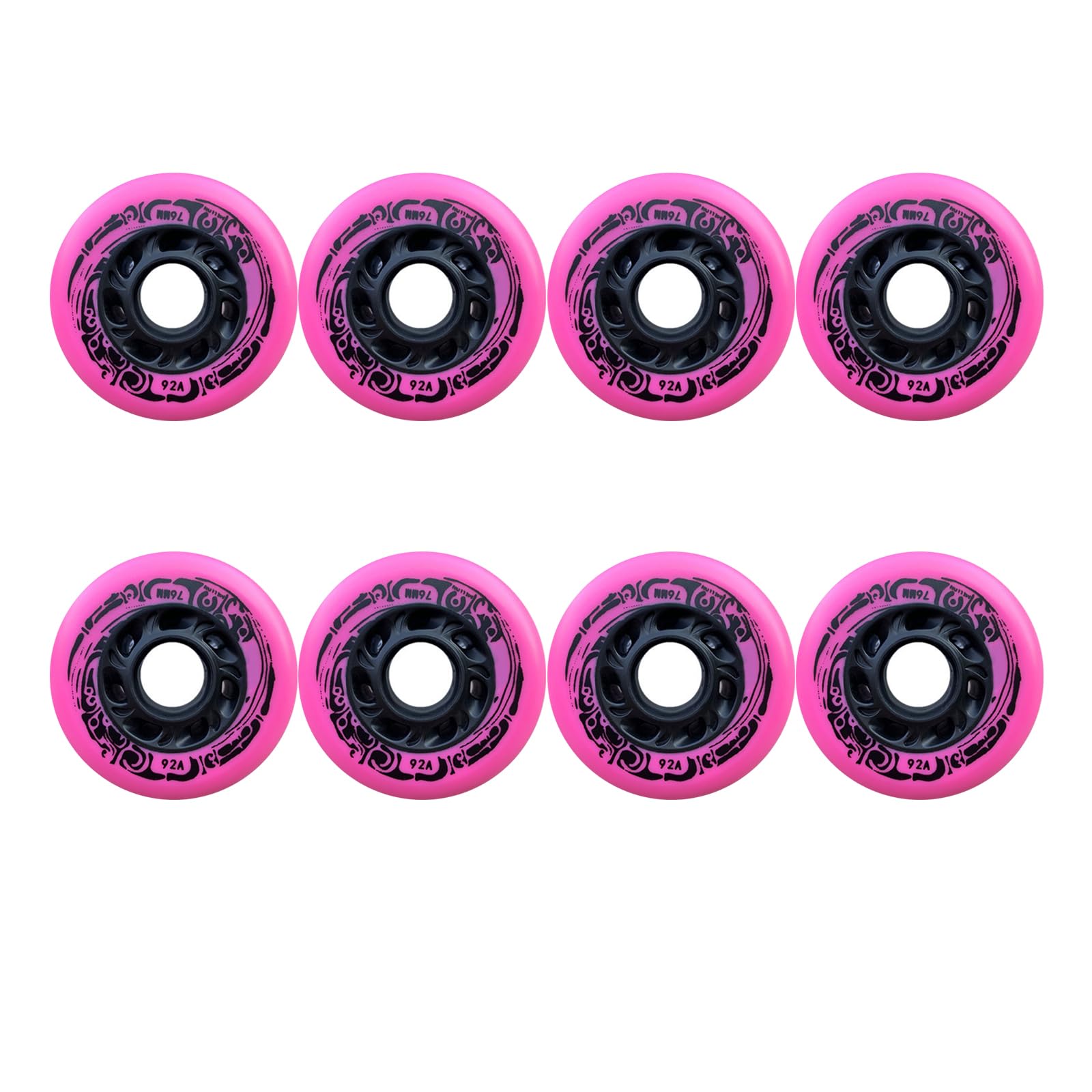 Genérico Ruedas de Repuesto para Patines en Línea Exterior Interior Paquete de 8 Ruedas de Repuesto para Patines de Velocidad (92A, 72 mm, 76 mm Y 80 mm) para Usar en Equipaje O Sillas de Ruedas.