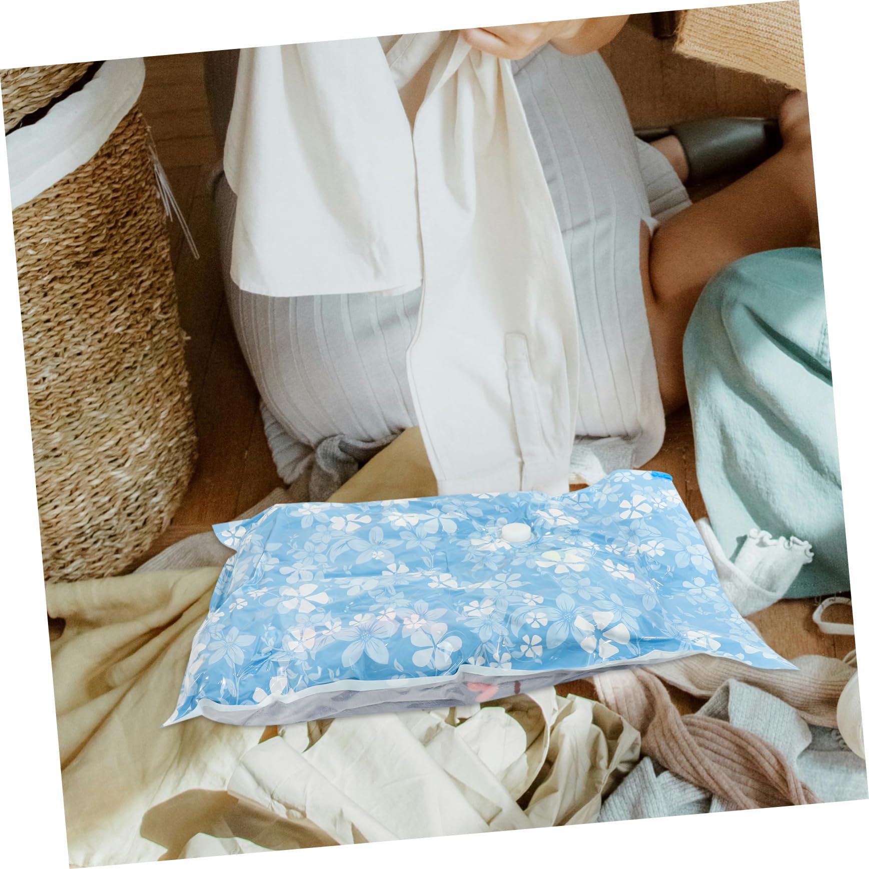 MAGICLULU 11pezzi Sachet Sottovuoto per Vestiti Sacchetti Vuoto Sacchetti Ventosa per Viaggi Design Durevole Utilizzato per Riporre Vestiti e Biancheria da Letto Risparmio di Spazio