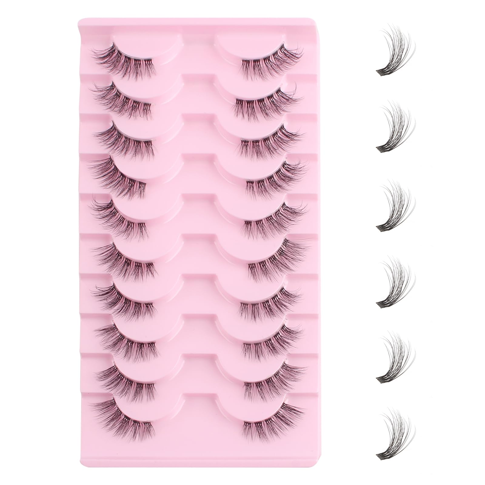 Oreola Halbe Wimpern Natürliche Wispy 3/4 False Lashes(06)