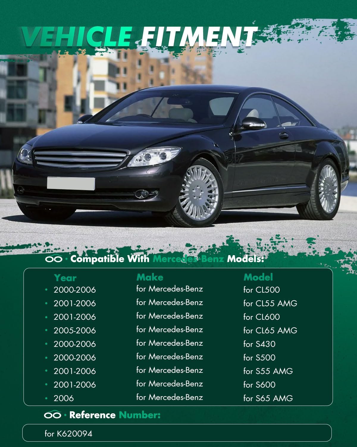 SCITOO 1pc-Front Suspension Part K620094 Upper Control Arm and Ball Joint - Passenger Side for Mercedes-Benz CL500 CL55 AMG CL600 CL65 AMG S430 S500 S55 AMG S600 S65 AMG