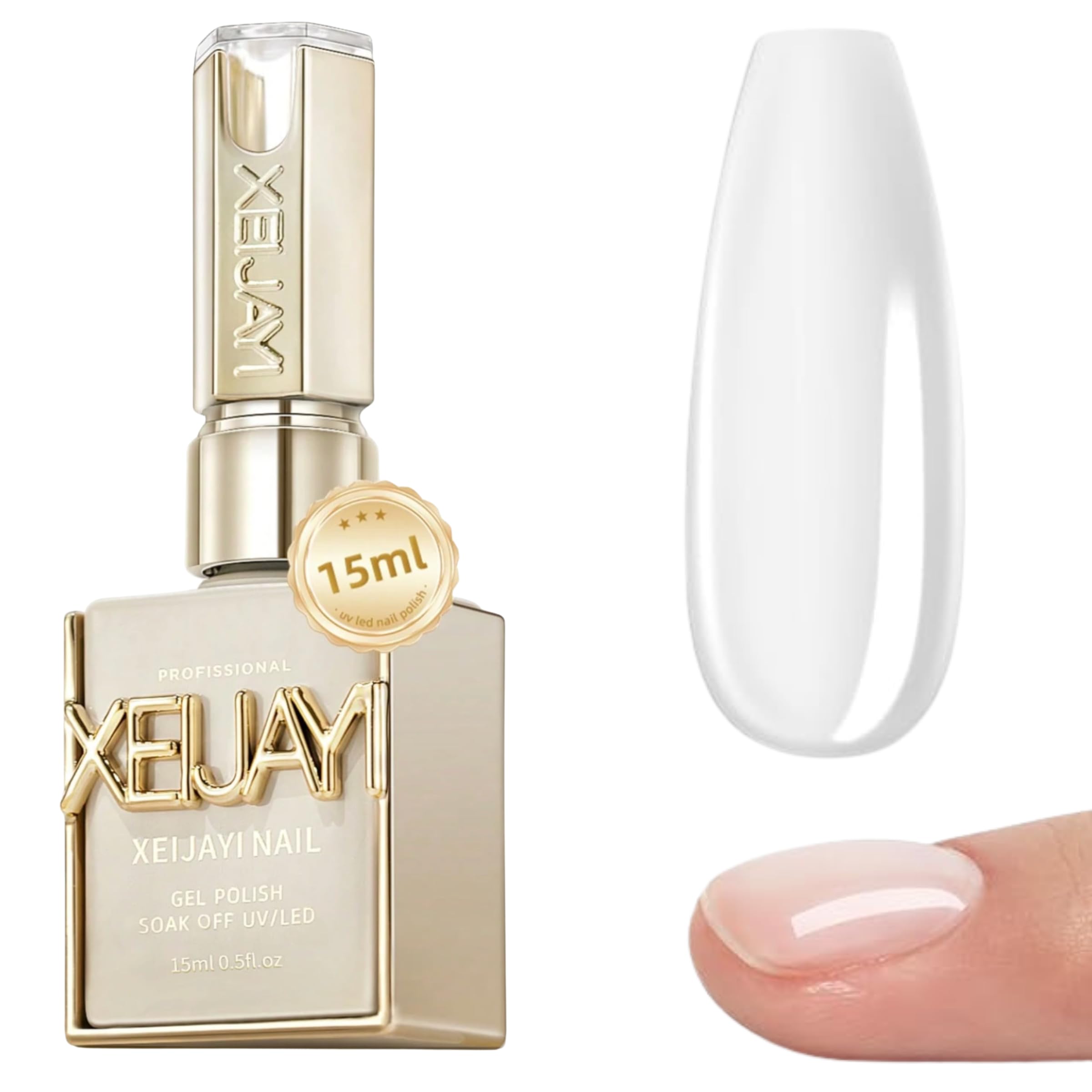 Amazon.com: Xeijayi Clear Builder Gel for Nails 15ml – Soak-Off UV