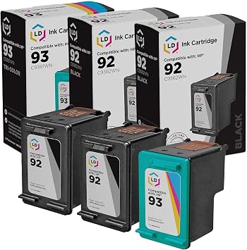 Amazon.com: LD - Cartucho de tinta remanufacturado para HP 92 y HP 93 (2  negro, 1 color, 3 unidades) : Productos de Oficina