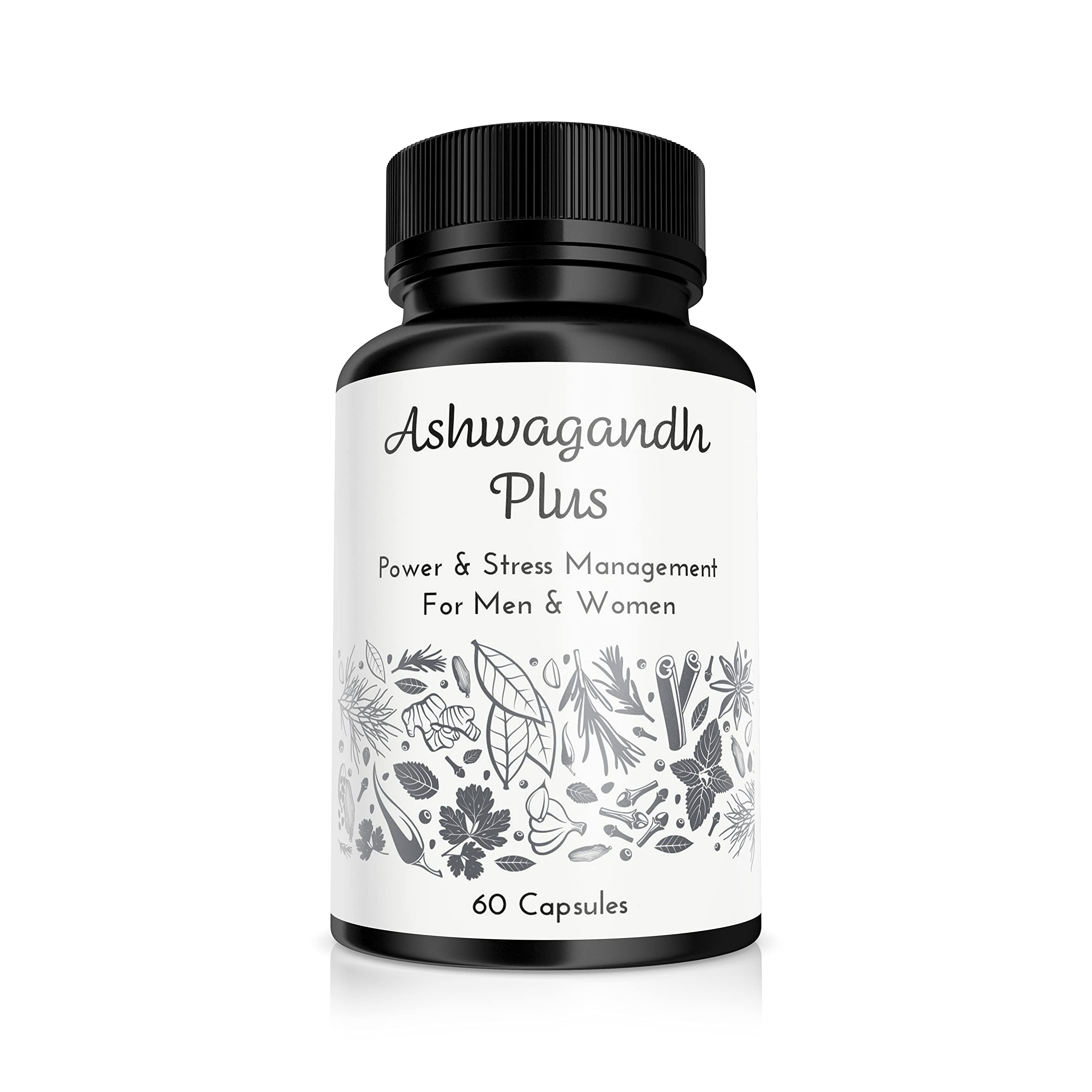 Jenika Ashwagandha Plus (750 mg) | Extra Strength Natural Formulation | Support strength & energy | Shilajit, Aswagandah, Gokshura & Kesar - 60 Vegetarian Capsules