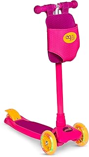 Our Generation Kick Scooter for Kids with Light-Up Wheels & Doll Carrier