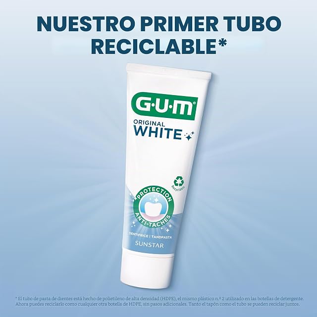 Foto 6 de 6 de GUM Pasta de dientes blanca original
