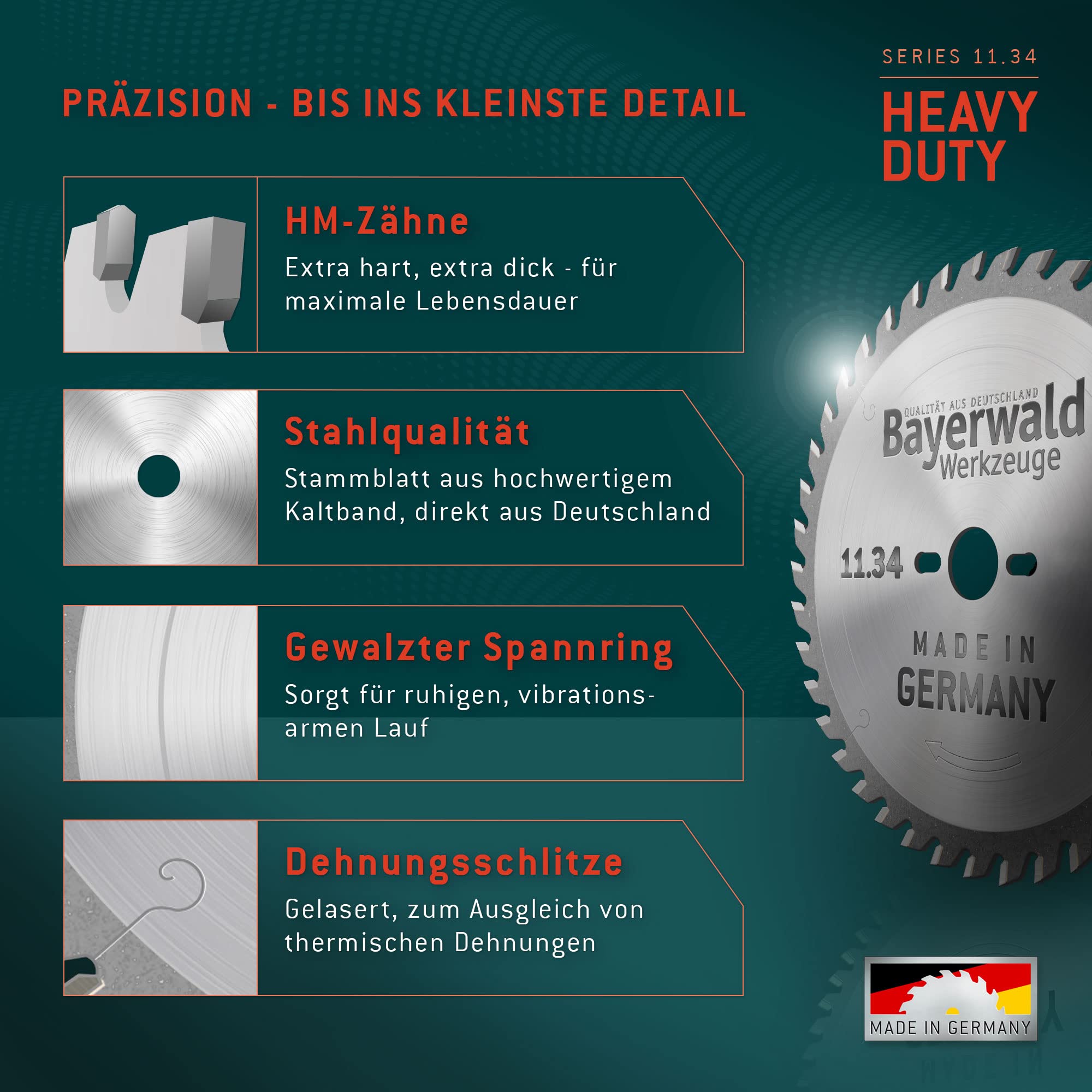 Bayerwald - Hoja de sierra circular HM, diámetro 210 mm x 2,8 mm x 30 mm, diente plano trapezoidal (54 dientes), orificios secundarios: 2/7/42, para uso universal en sierras circulares de mano