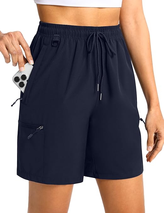Women's 7'' Hiking Cargo Shorts Quick Dry Lightweight Summer Shorts for Women Athletic Golf