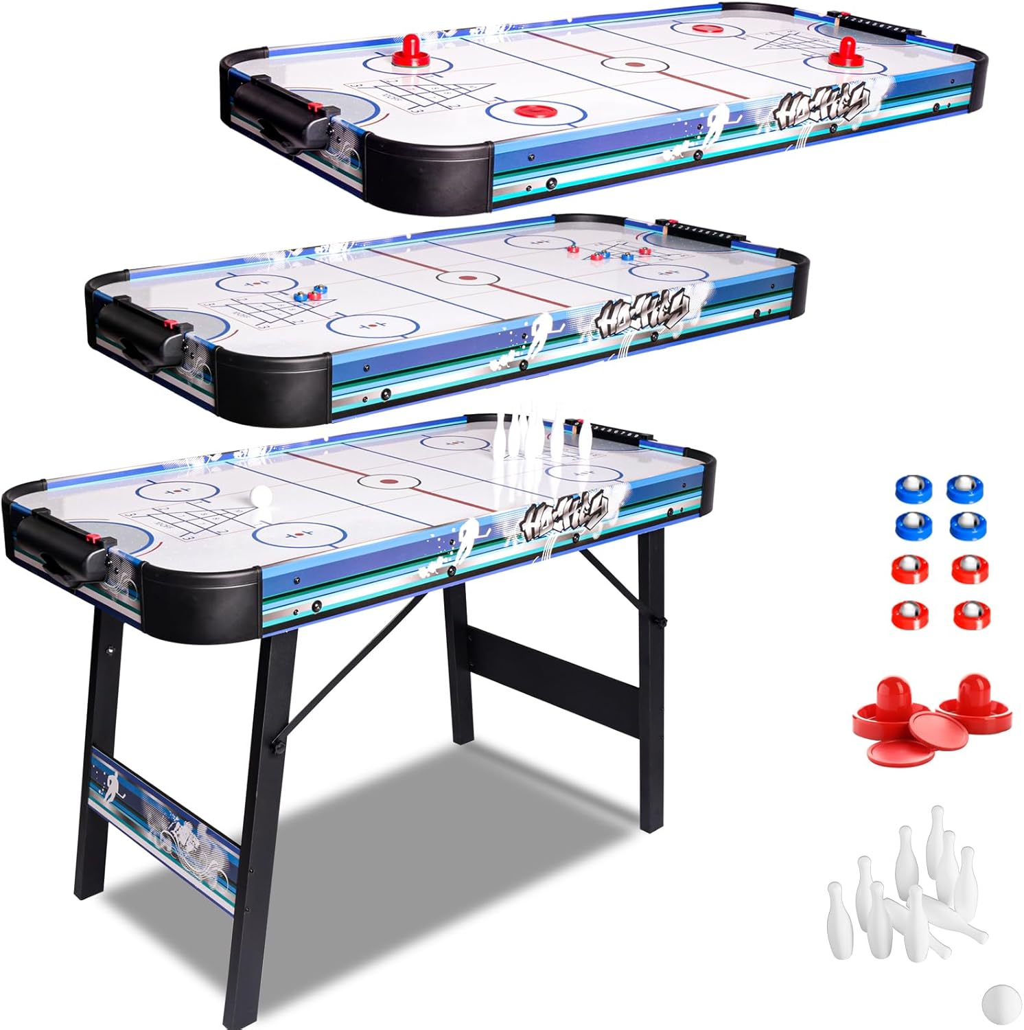 Air Hockey Table Foldable HLC 4ft Powered Hockey Game