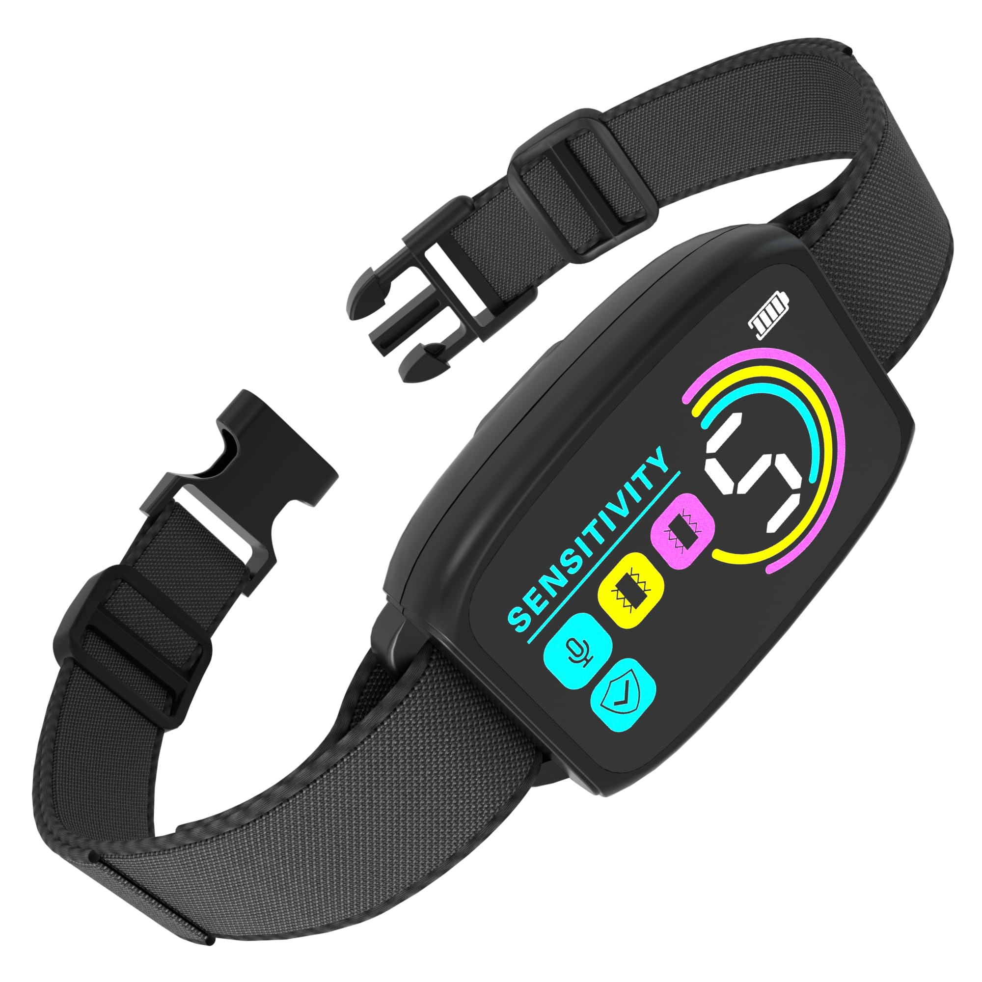 Collar Antiladridos Automático para Perros,Detección Inteligente de Ladridos con Modos de Vibración/Sonido/Fuerte Vibración,Resistente al Agua y Recargable,Adecuado para Perros Grandes y Medianos