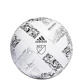 adidas Unisex-Adult MLS League Nativo Ball, White/Silver Metallic/Black, 4