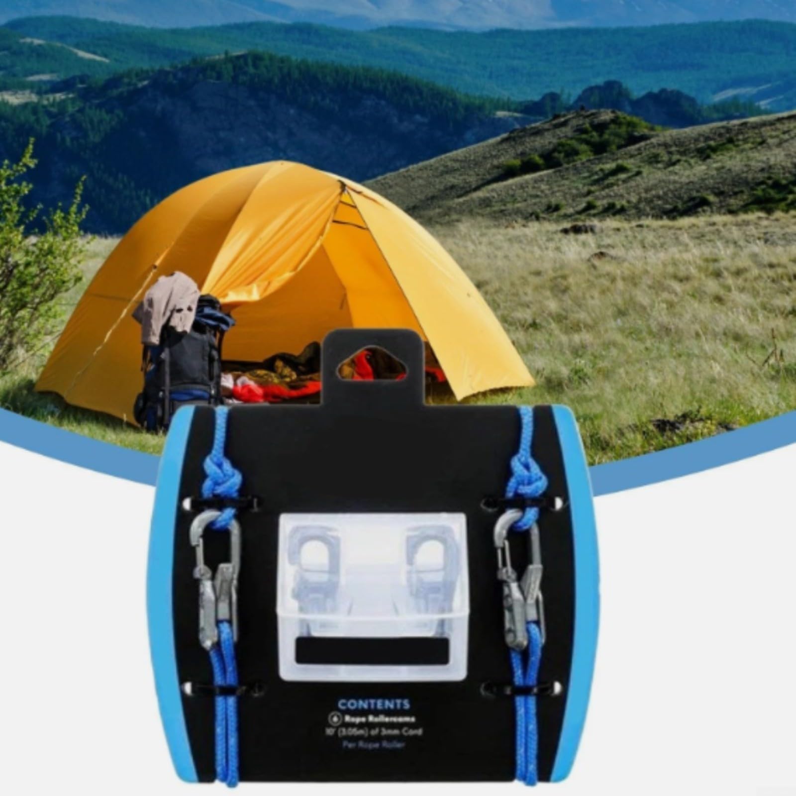 Seilspanner, für Camping, Bootfahren, Wandern, 2 Set | Kabelabzieher für Außenbereich，Verstellbare Spannung, Rollercam-Technologie, Edelstahlfedern