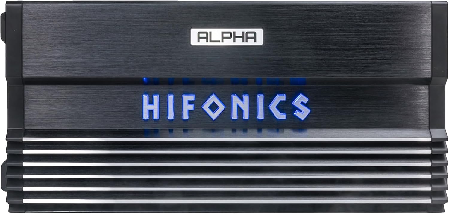 Hifonics A1500.1D Alpha 1500 Watt Monoblock Car Audio Amplifier, 1 Ohm Stable Super D-Class Amp with Bass Remote, MOSFET Power Supply