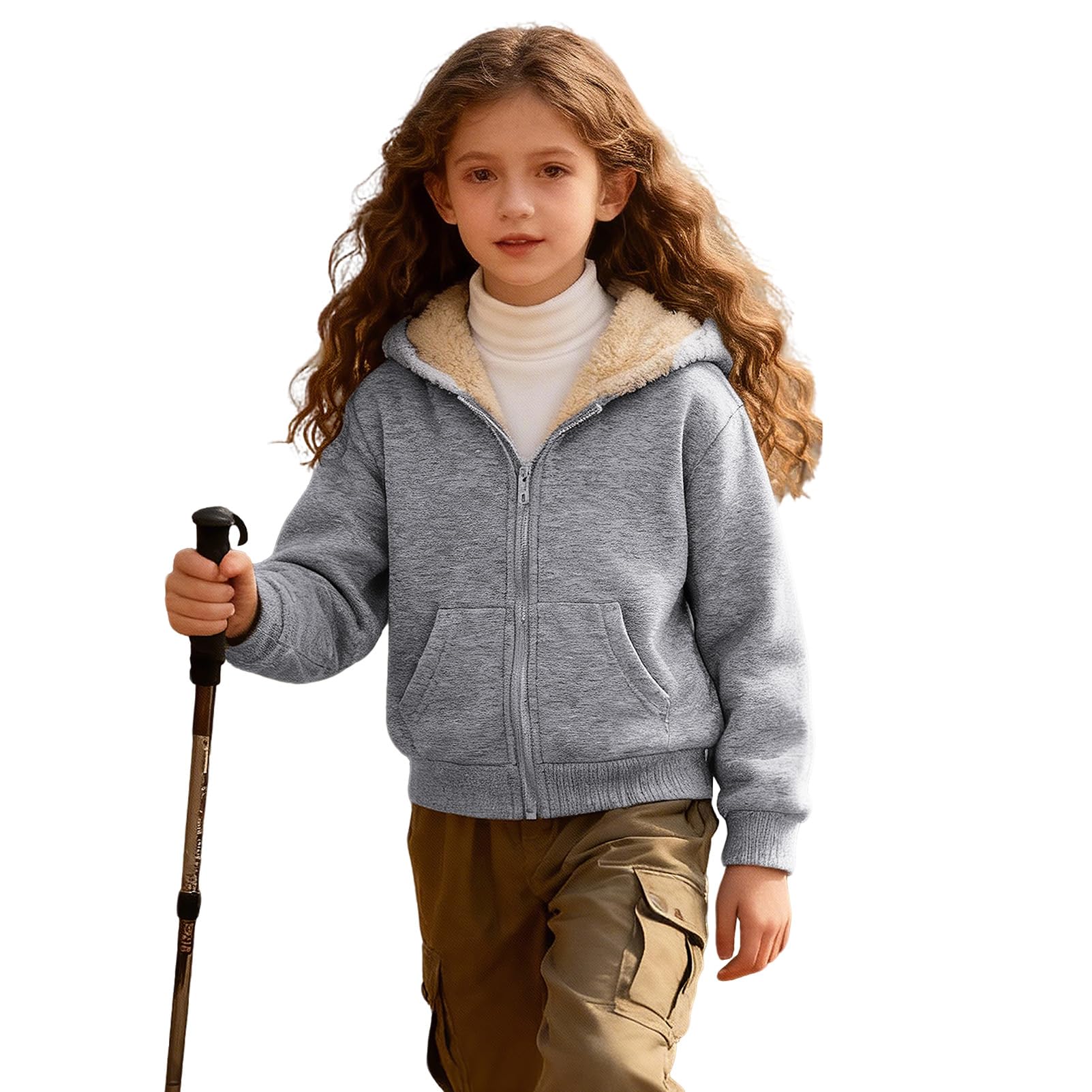 amropi Niños Sudadera de Forro Polar Sweatshirt Invierno Pullover Caliente Sherpa Suéter