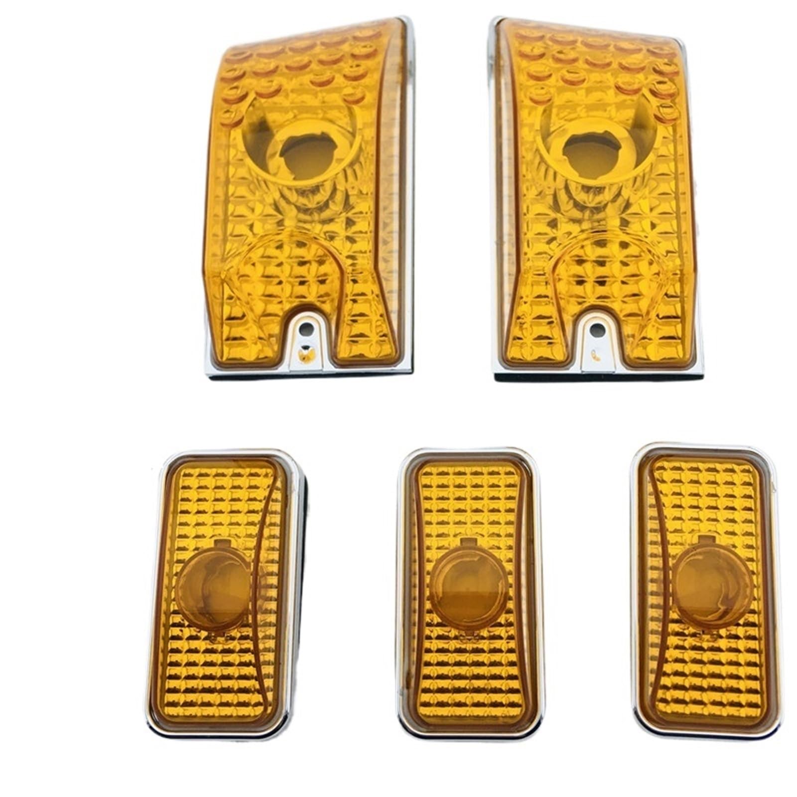 Luci Di Posizione Sul Tetto 5 Pezzi/set Di Luci Di Segnalazione For Cabina, Luci Di Segnalazione For Tetto, Luci Di Segnalazione Uso Adatto Per Hummer H2 SUV SUT 2003-2009, Accessori For Auto(Yellow)