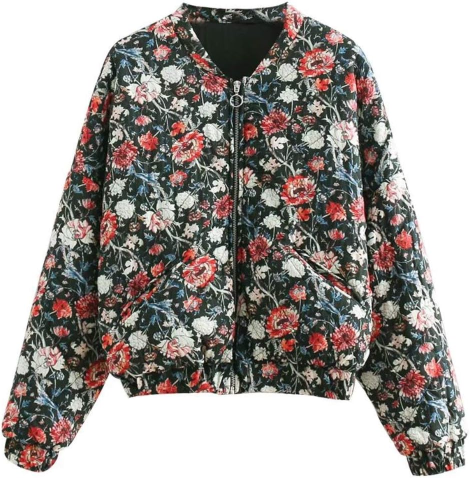 BabySea Ethnic Floral Print Paisley Jacket New Women's Vintage Thin Padded Jacket Coats