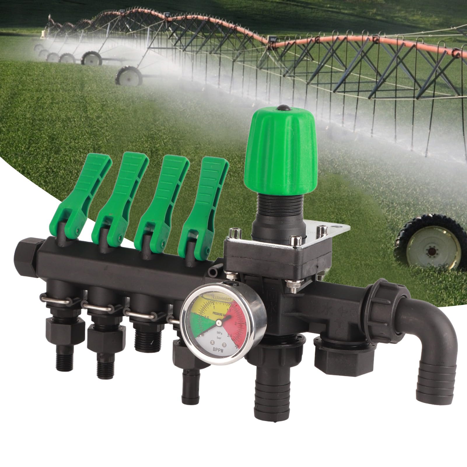 Accesorios de Válvula de Control de Pulverizador Agrícola Divisor de Agua de 4 Vías, Accesorio Multifuncional para Uso Doméstico