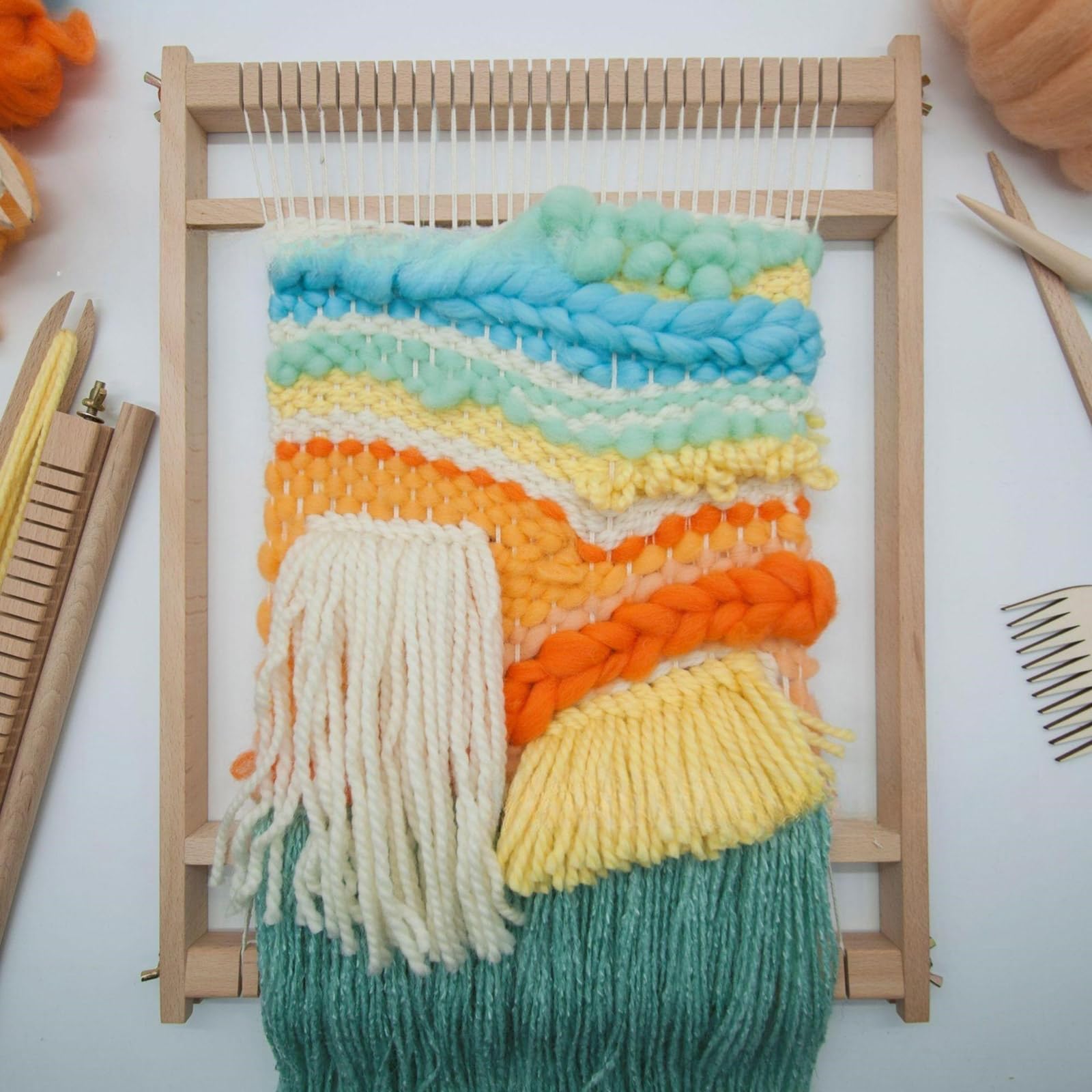 Webrahmen für Erwachsene und, Webrahmen Sets, Wandteppich, abnehmbares Stricken, Bastelbedarf, Strick Sets, Rahmen