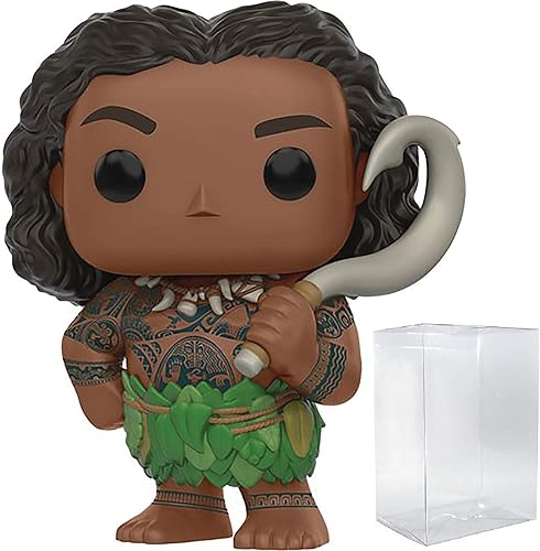 Funko Disney Moana - Maui Pop! - Figura de vinilo con funda protectora compatible con caja emergente