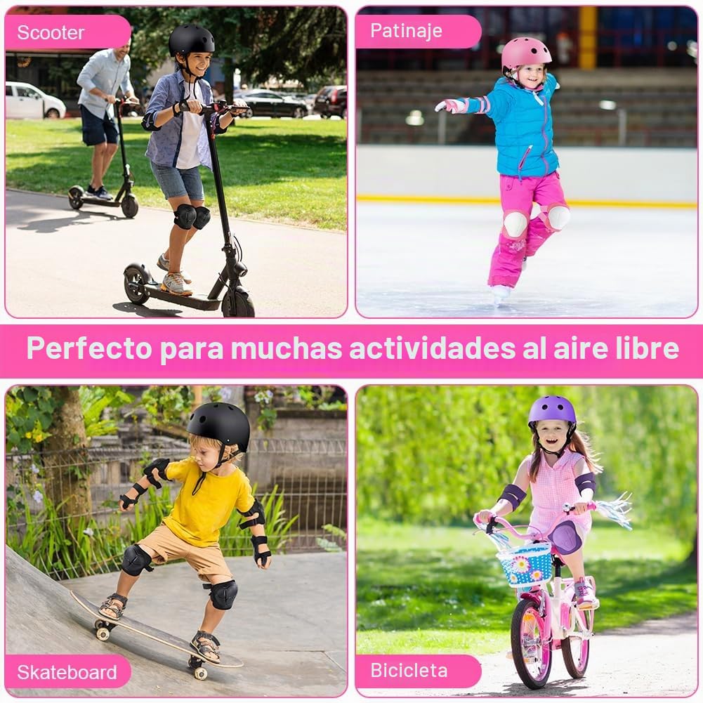 Flintronic Casco Bicicleta Niños Ajustable 2-13 Años Casco Scooter Deportes Aire Libre