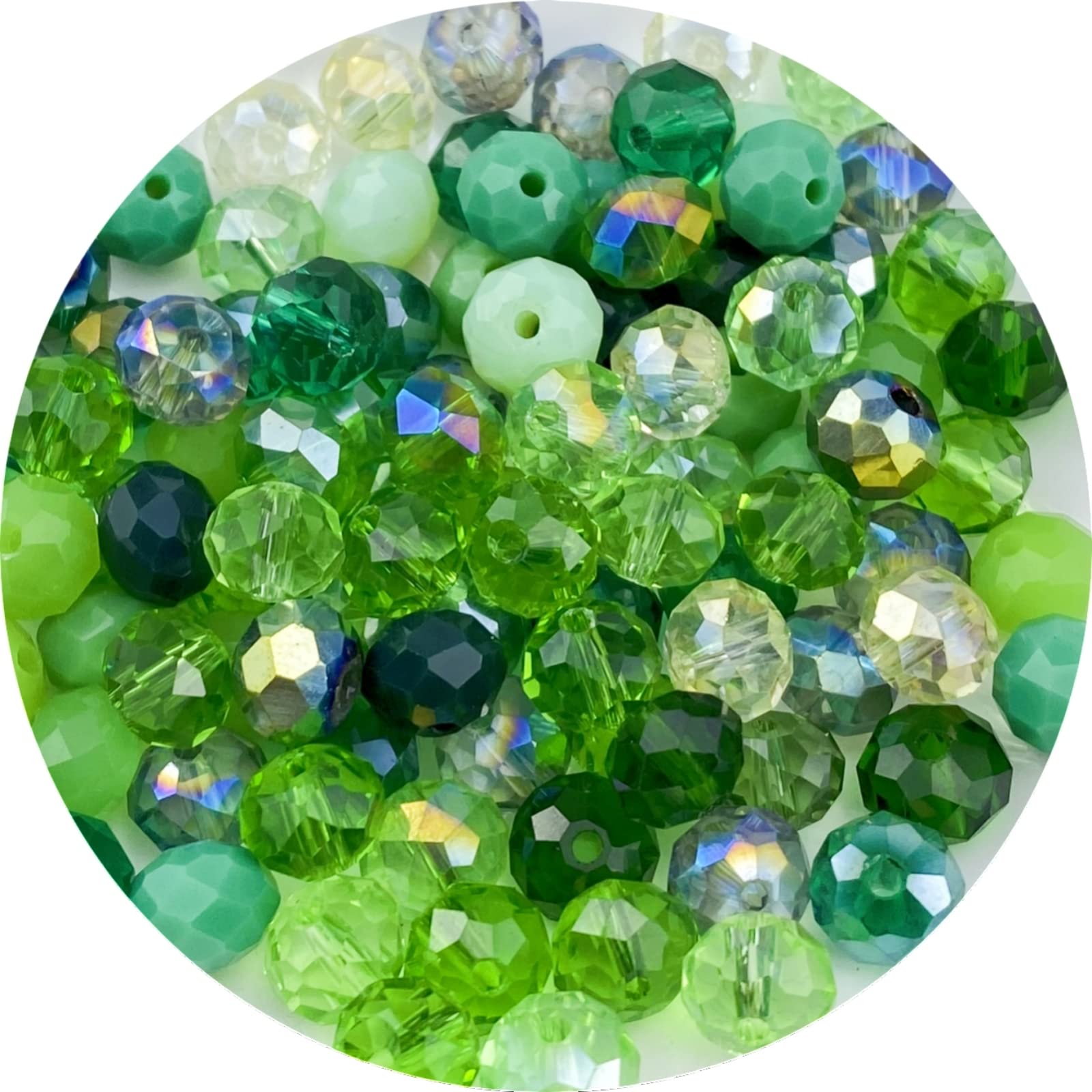 500pcs Crystal Glass Beads 4mm Faceted Rondelle Glass Spacer Beads with Hole for Bracelets Necklace...