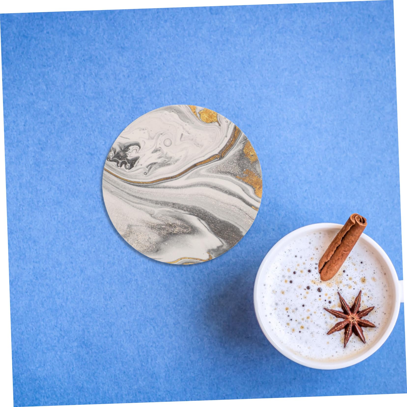 Alipis 12stücke Marble Muster Keramische Untersetzer Absorbierende Tischuntersetzer Mit Korkrücken Für Kaffeetassen Teetassen Weingläser Modernes Design Für Küche Wohnzimmer Bar Und