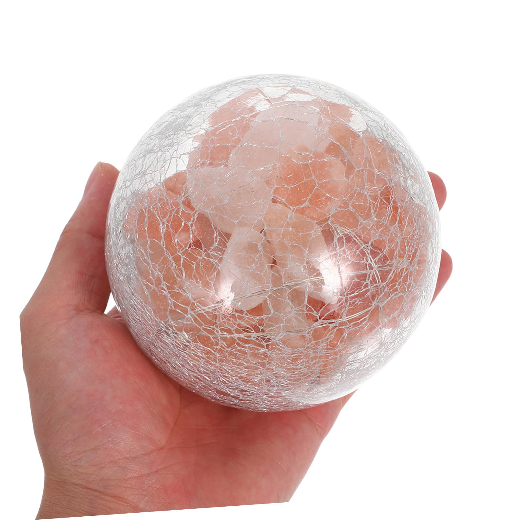 Lampe de Sel de L’himalaya Veilleuse Décorative en Cristal pour Chambre