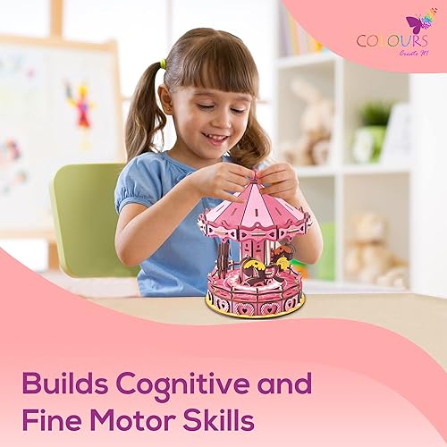 Miniatura 6 de Colores rompecabezas 3D de madera para niños de 12 años en adelante, kits de madera para construir, actividades creativas de madera para
