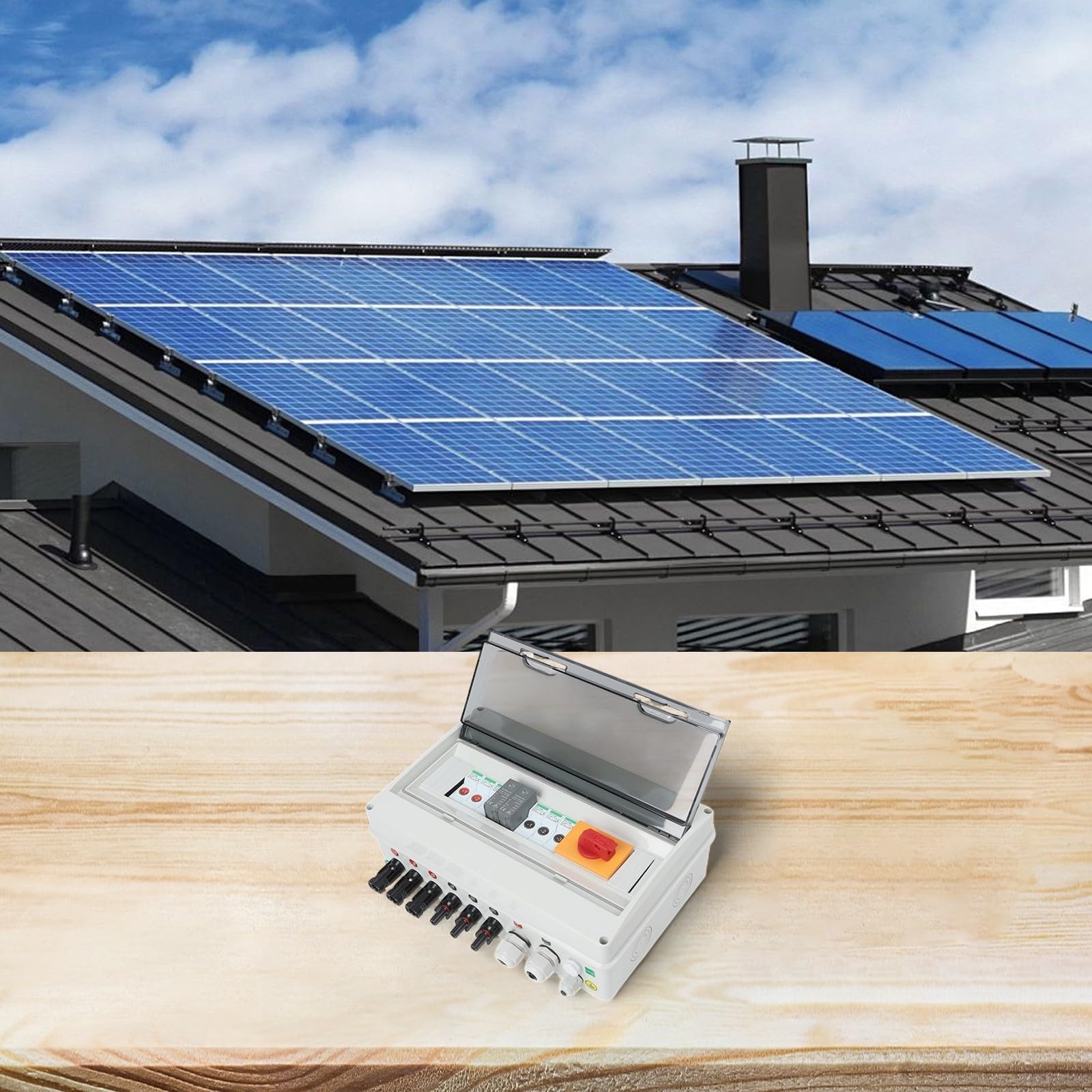 Solar PV Combiner Box 3 String 1000V 3 In 1 Out with Over Load Protection, DC Fuse, 4P DC MCB and Isolating Switch for Efficient Solar Power Systems