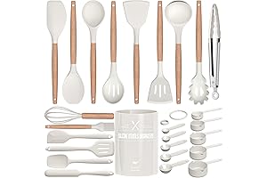 Carote Silicone Cooking Utensils Set: 26-Piece Non-Stick Spatula Set with Holder