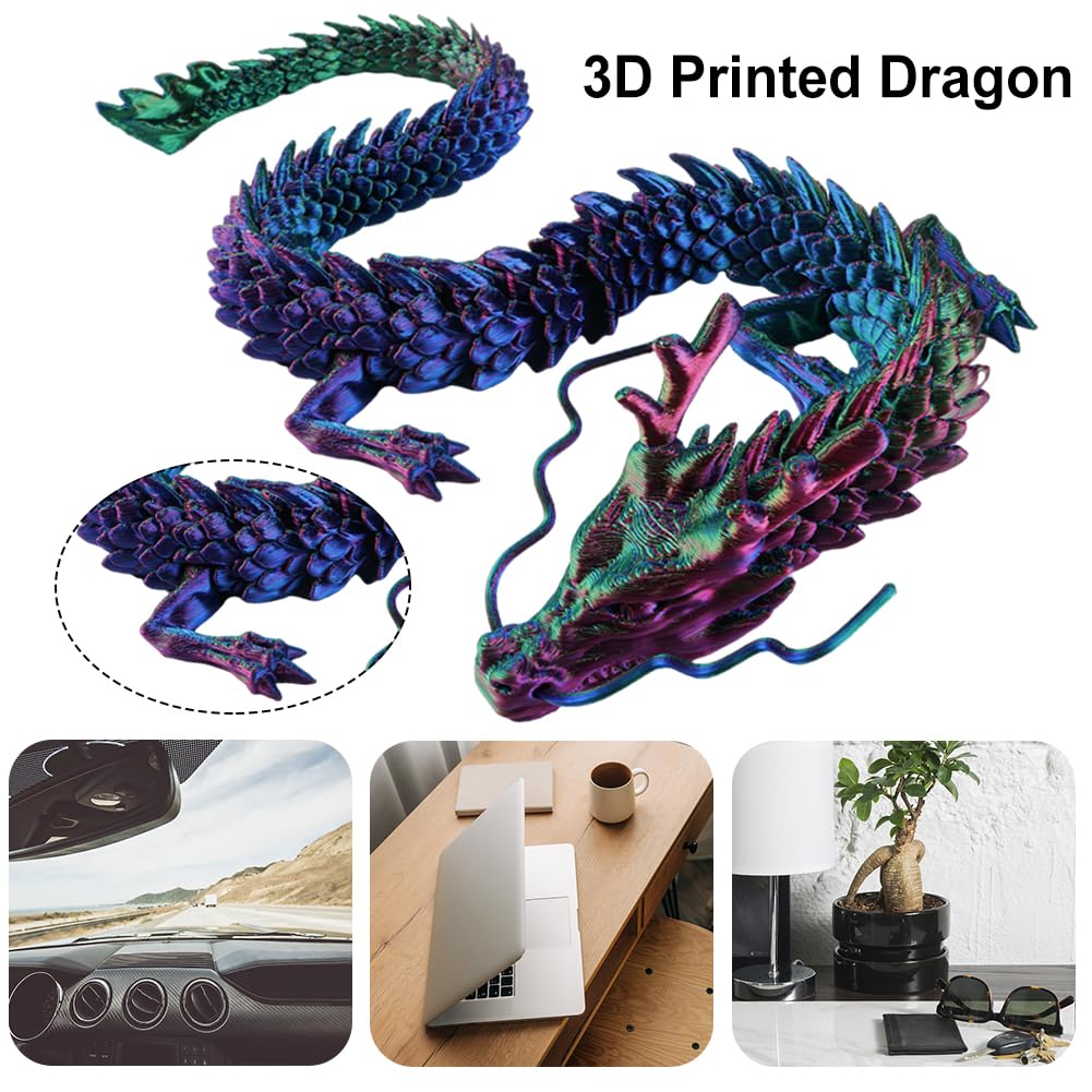 Amazon.co.jp: TBOLINE 3Dプリントドラゴン、17.7インチ クリスタル