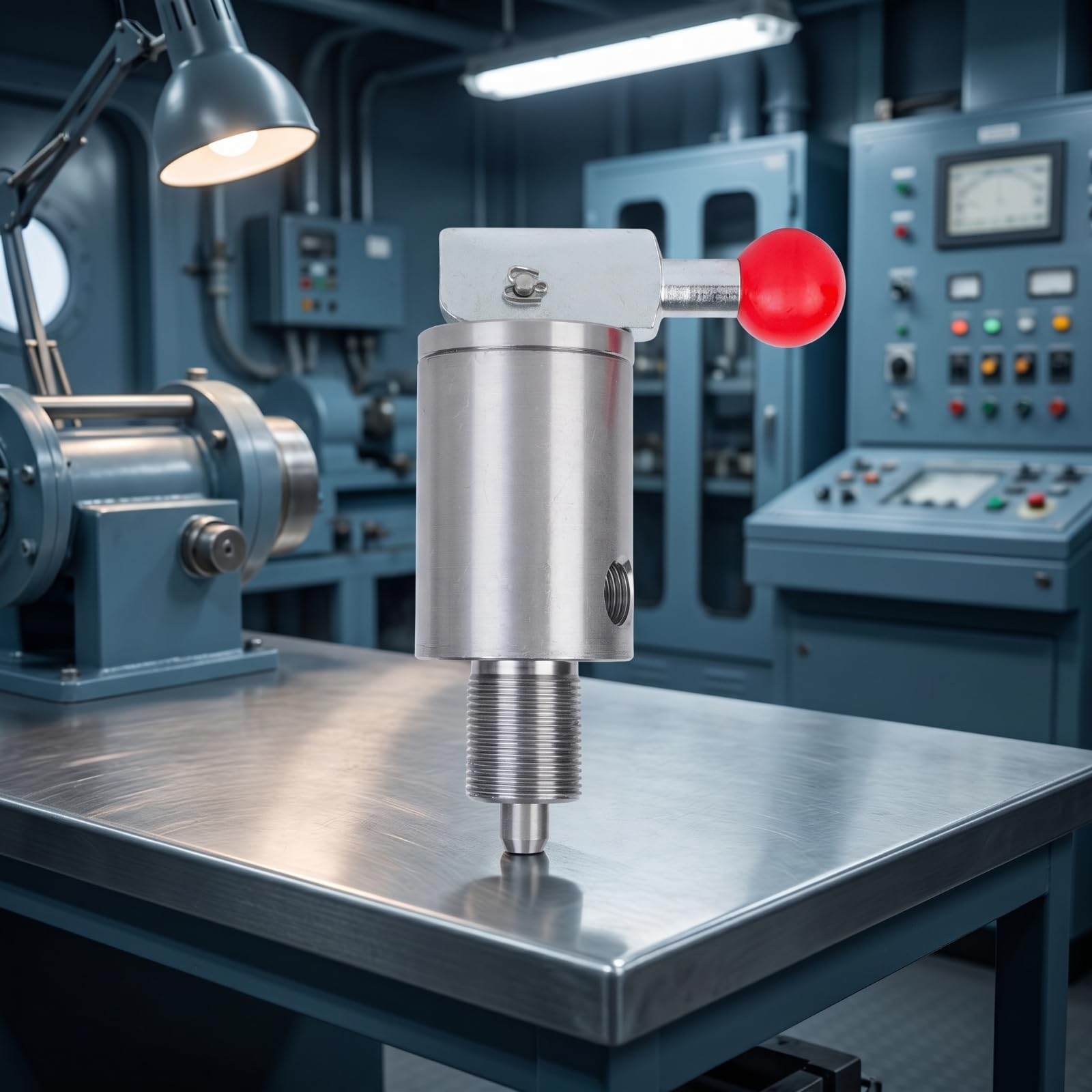Valvola Pneumatica in Metallo Dispositivo Pneumatico Valvola Rapida Marina Facile da Installare Porta Laterale per Uso Marino, M24 1.5 Piccolo Pneumatico Per Valvole Sotto DN80