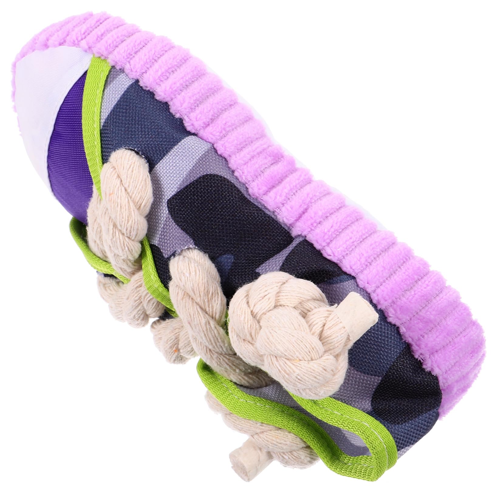 Jouet à Mâcher pour Petit Chien Couineur en Coton Torsadé Violet Jouet Interactif pour Dentition Et Soulagement des Gencives pour Animaux De Compagnie
