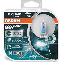 Faro Bmw Moto OSRAM COOL BLUE INTENSE H7, +100% más de brillo, hasta 5000 K, lámpara de faro halógena, aspecto LED, caja dúo (2 lámparas)