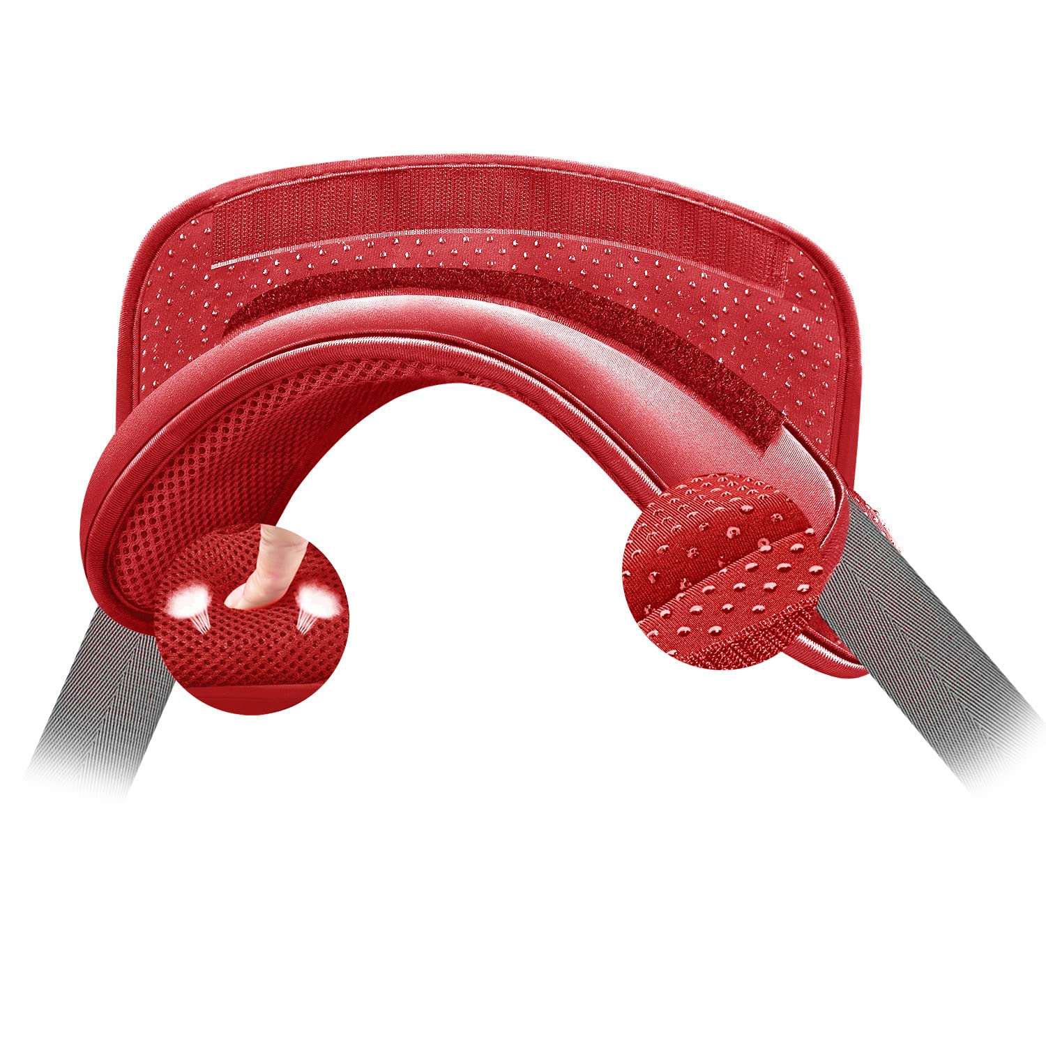 ZINZ Universal Shoulder Pad with Ultra Thick Cushion,Red