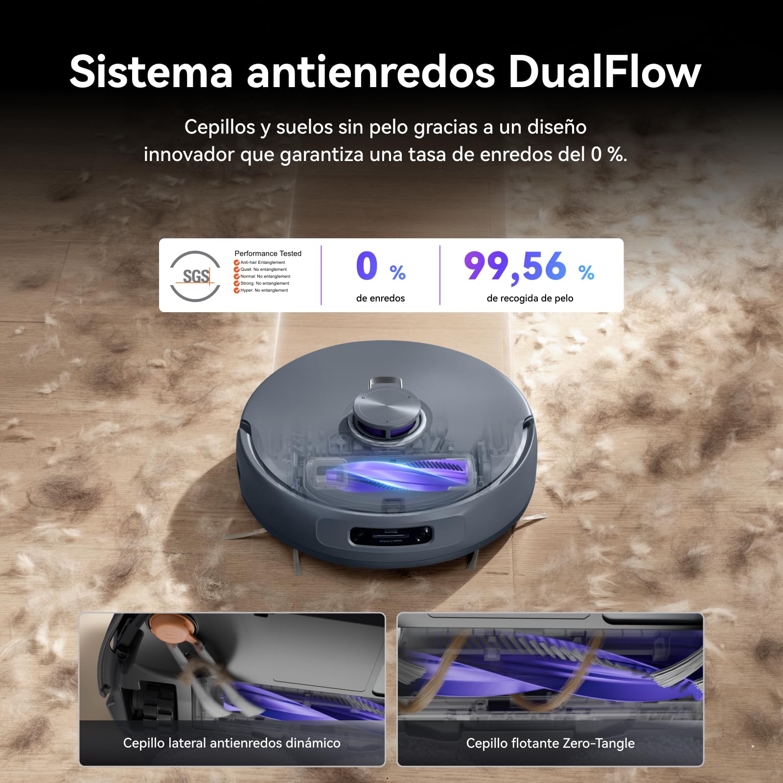 NARWAL Freo Z10 Ultra Robot Aspirador con Potencia De Aspiración 18000 Pa, Extensión Dinámica De Mopa, Sistema Anti-Enredos Y Limpieza Inteligente con Separación Húmedo/Seco