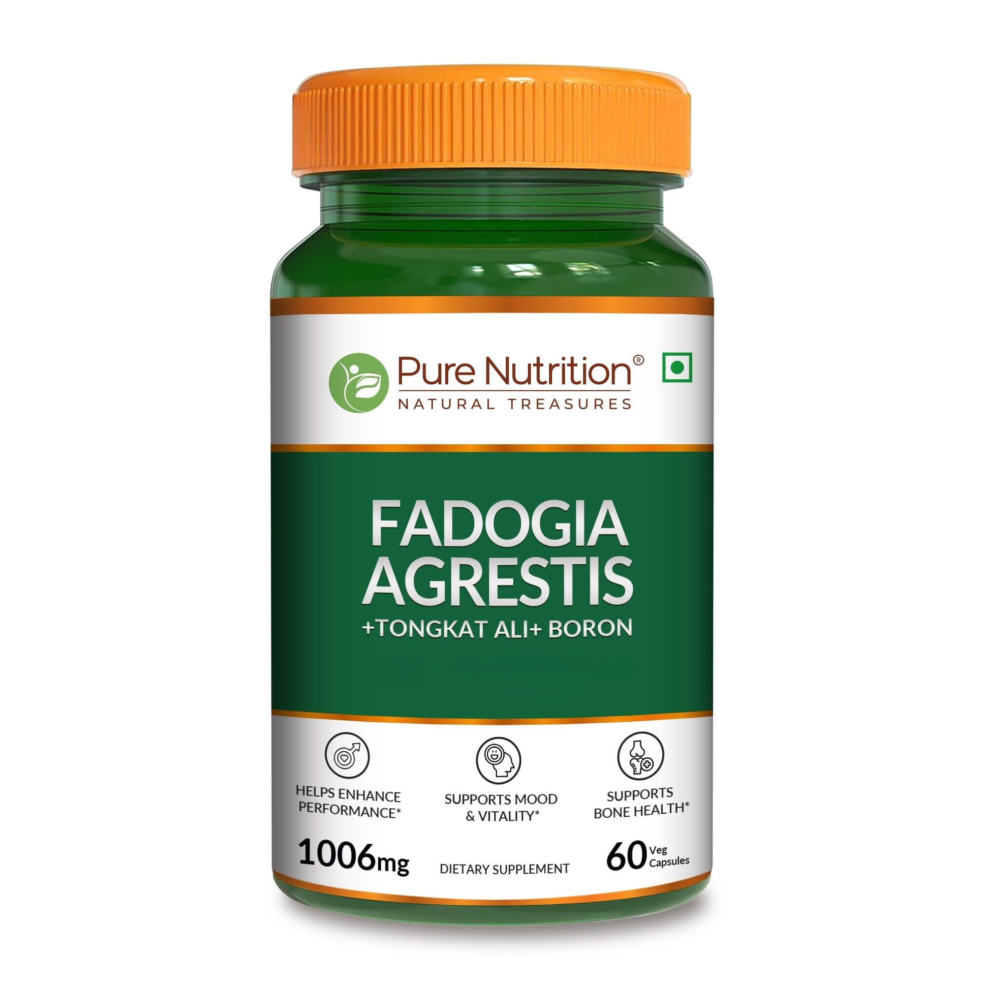 Pure Nutrition Fadogia Agrestis (1006mg), 60 Veg Capsules | With Tongkat Ali & Boron | Testosterone Support Supplement for Men | Supports Energy, Vitality & Performance-image-32