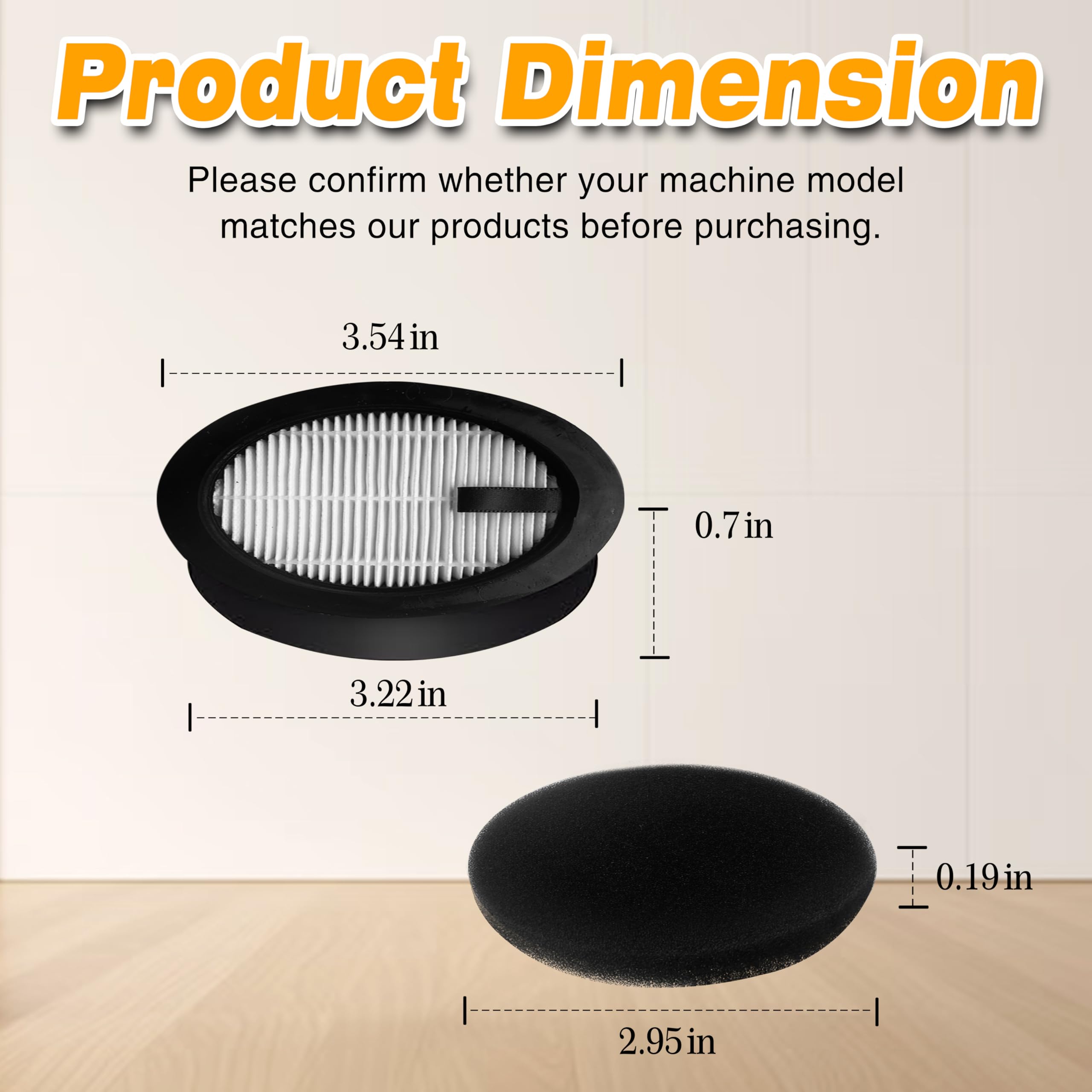Washable & Reusable Vacuum Cleaner Filter 4-Pack - Compatible with SMOTURE VAC01/VAC02/VC70 & ozeeco EC01 Cordless Vacuums — view 4