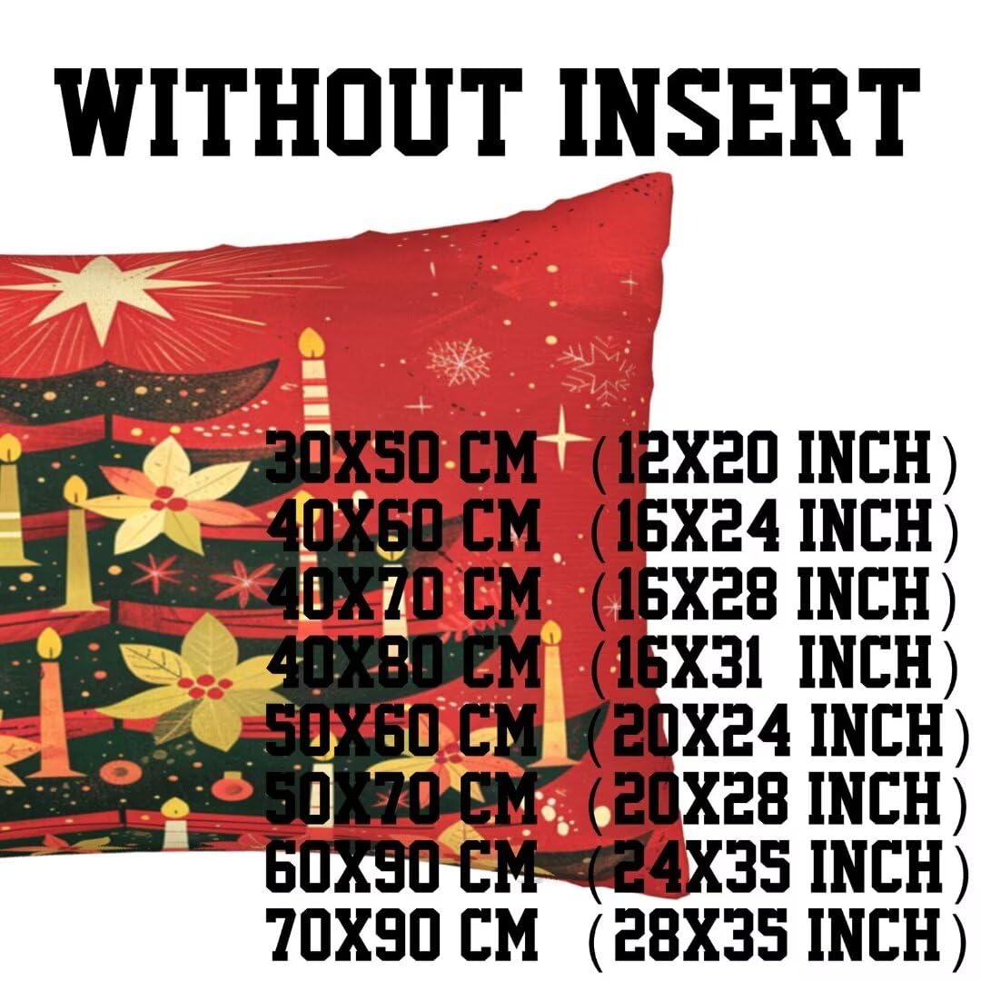 Kissenbezug 60 x 90 cm Weihnachtsbaum Kissen,Sofakissen Superweicher Kopfkissenbezug Dekorative Kissenbezüge (2er Set) Kissenhülle mit ReißVerschluss Deko Kissen für Couch Wohnzimmer Schlafzimmer J209