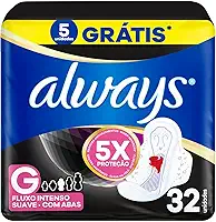 Absorvente Always Noites Tranquilas Suave com Abas - 32 unidades, multi-color
