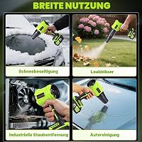 Suflantă de frunze electrică cu acumulator JUOIFIP, cu baterie de 4.0Ah și încărcare rapidă, Verde 3 4