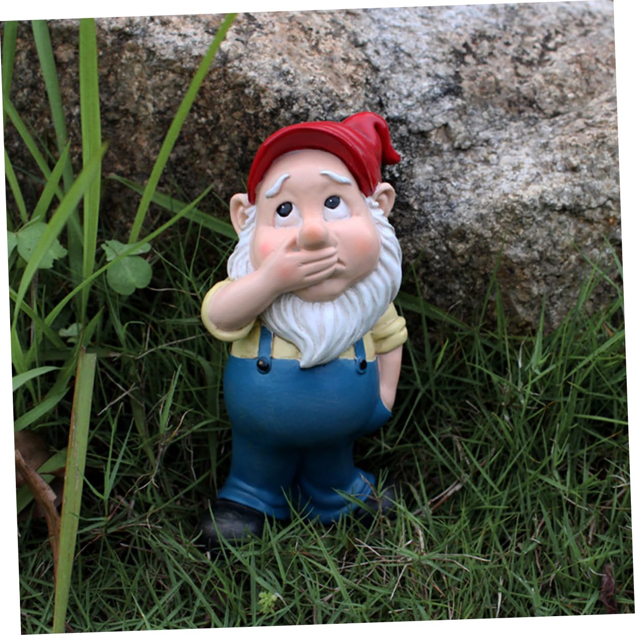 POPETPOP 3 Zestawy Krasnale Ogrodowe Etykieta Ogrodowa Stawka Gnom Z Żywicy Posąg Gnoma Ozdoba Krasnal Ogrodowy Z Etykietą Gnom Na Zewnątrz Dekoracja Uroczy Gnom Z Etykietą Gnom Z Żywicy I