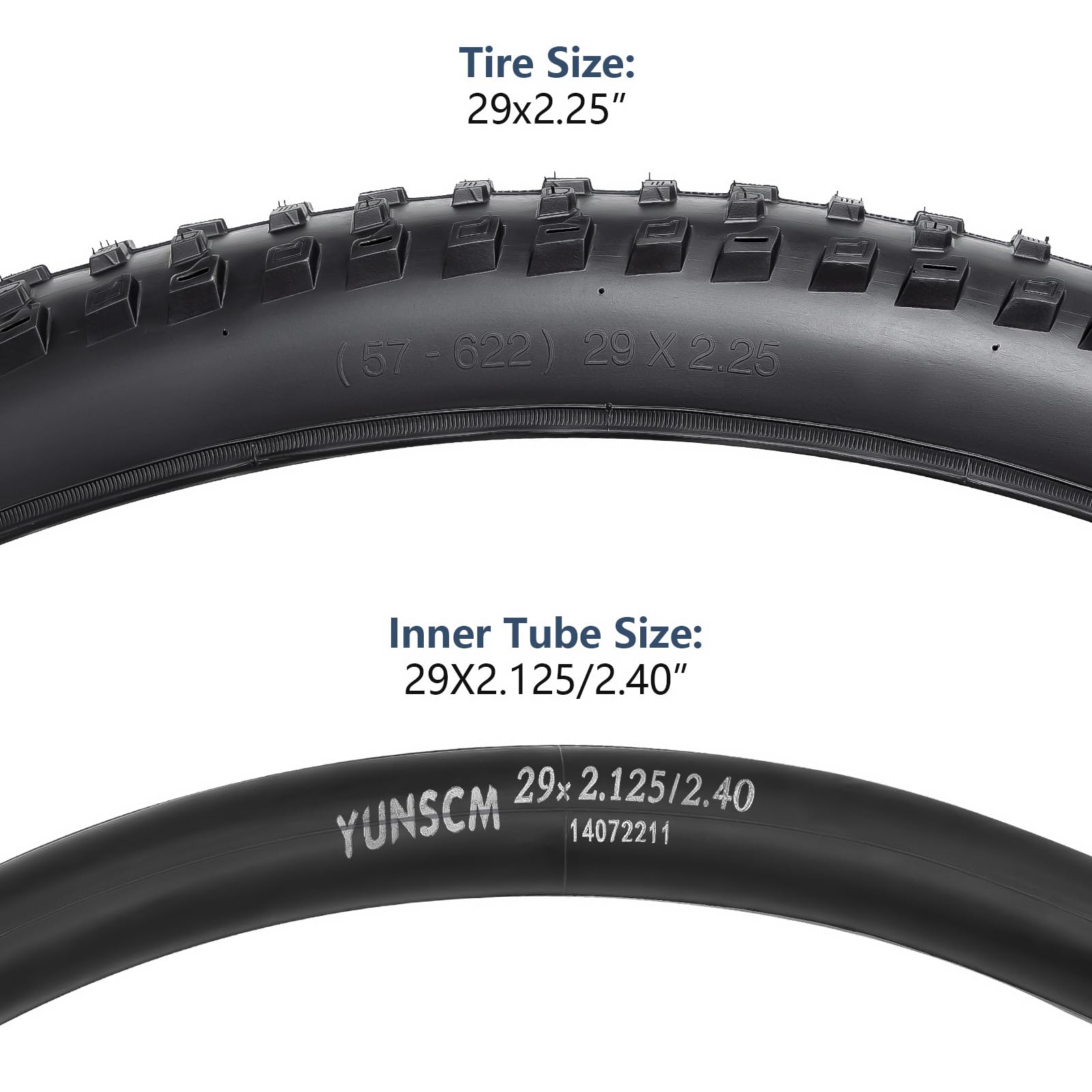 Amazon | YunSCM 2本セット,29 2.25 タイヤ,29x2.25 57-622 自転車