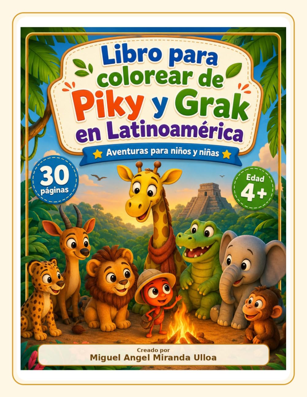 Libro para colorear de piky y grak en Latinoamérica: Aventuras para niños y niñas